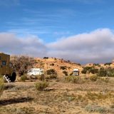 Camping at Painted Rocks, Morocco with 3 other campers.