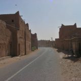 This is the main road through a village between M'hamid and Zagora. In the aftermath of the sandstorm, you might think it is deserted.