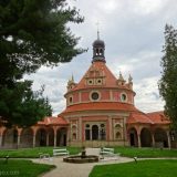 Jindrichuv Hradec Castle has an architectural jewel from the 1590s. The Rondell is a music room that is even more elaborate on the inside; it is covered with gilded stucco and colourful frescoes, including a lavish family tree.
