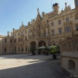 The Chateau Lednice has an eclectic architectural history: from Renaissance to Baroque to Classical to the latest reconstruction in historic Neo-Gothic style, completed in 1858. Could this facade be any more intricately decorated?