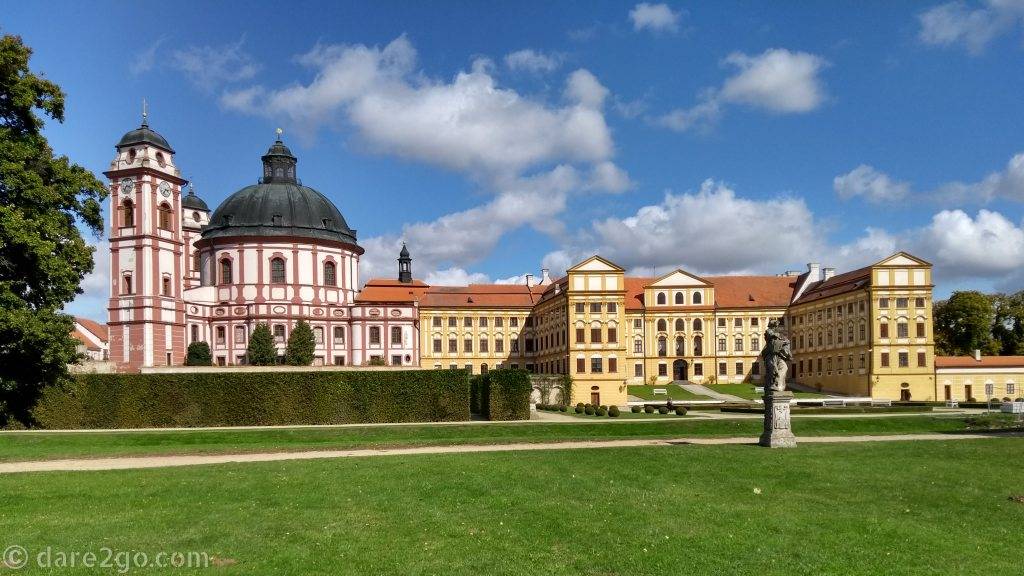 The enormous Baroque Chateau complex dwarfs the town of Jaromerice whose name it bears. Beginning in 1700 and taking 37 years to complete, it is essentially a reconstruction utilising parts of older buildings.