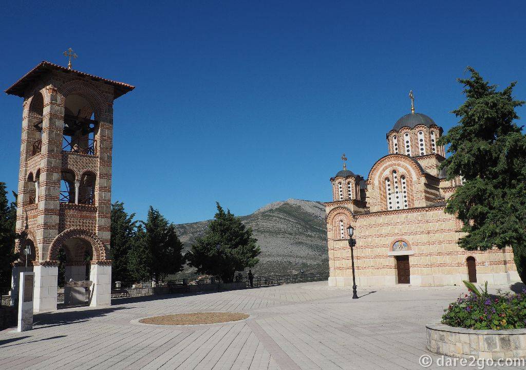 The Hercegovačka Gračanica monastery on the hill overlooking Trebinje.