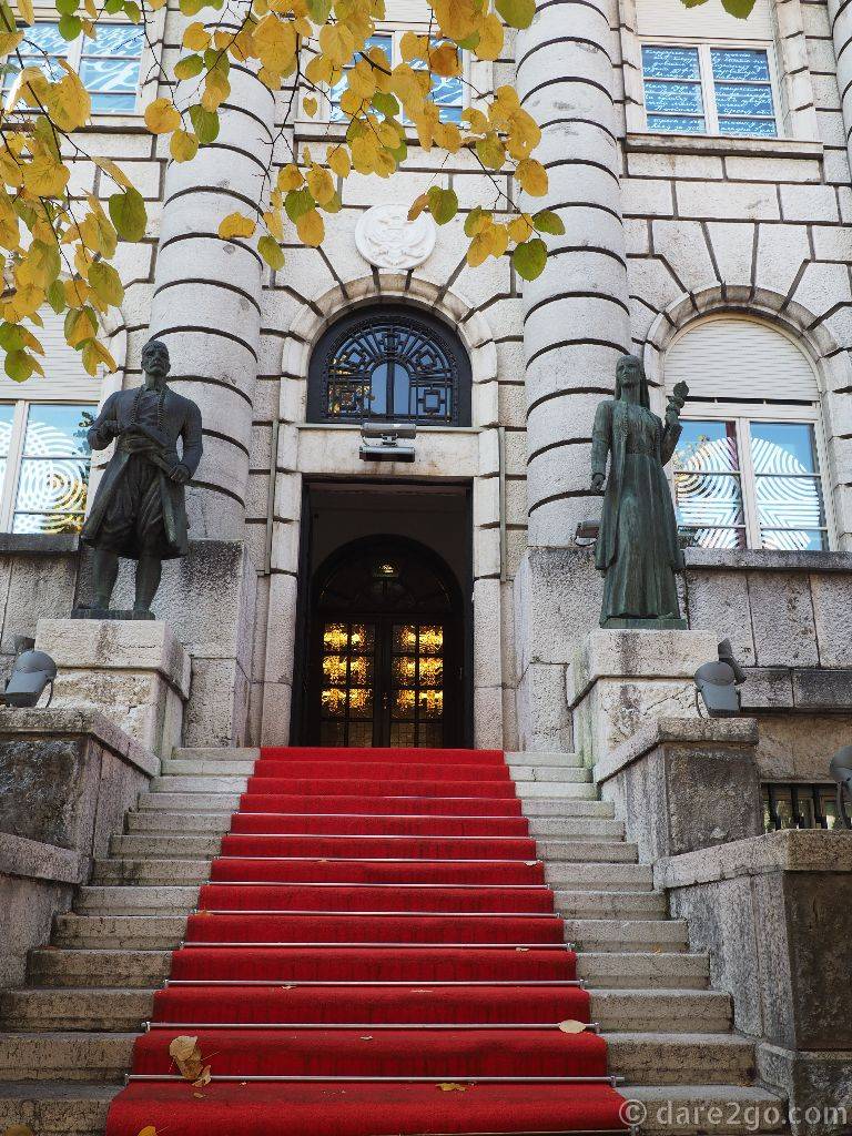 Entrance to the former Presidential Palace, now the Ministry of Culture