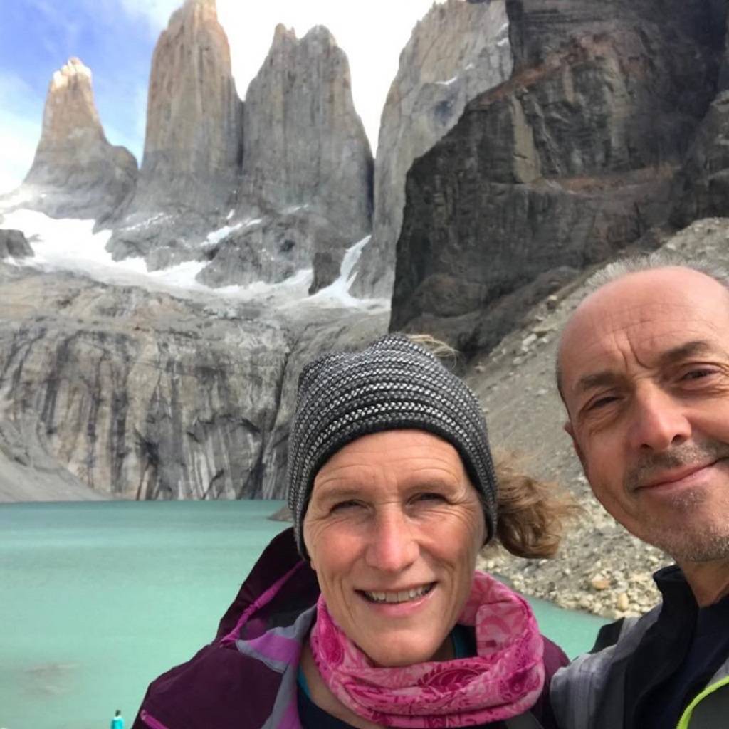 A day when overlanding was all fun: hiking the famous Torres del Paine National Park in Chile.