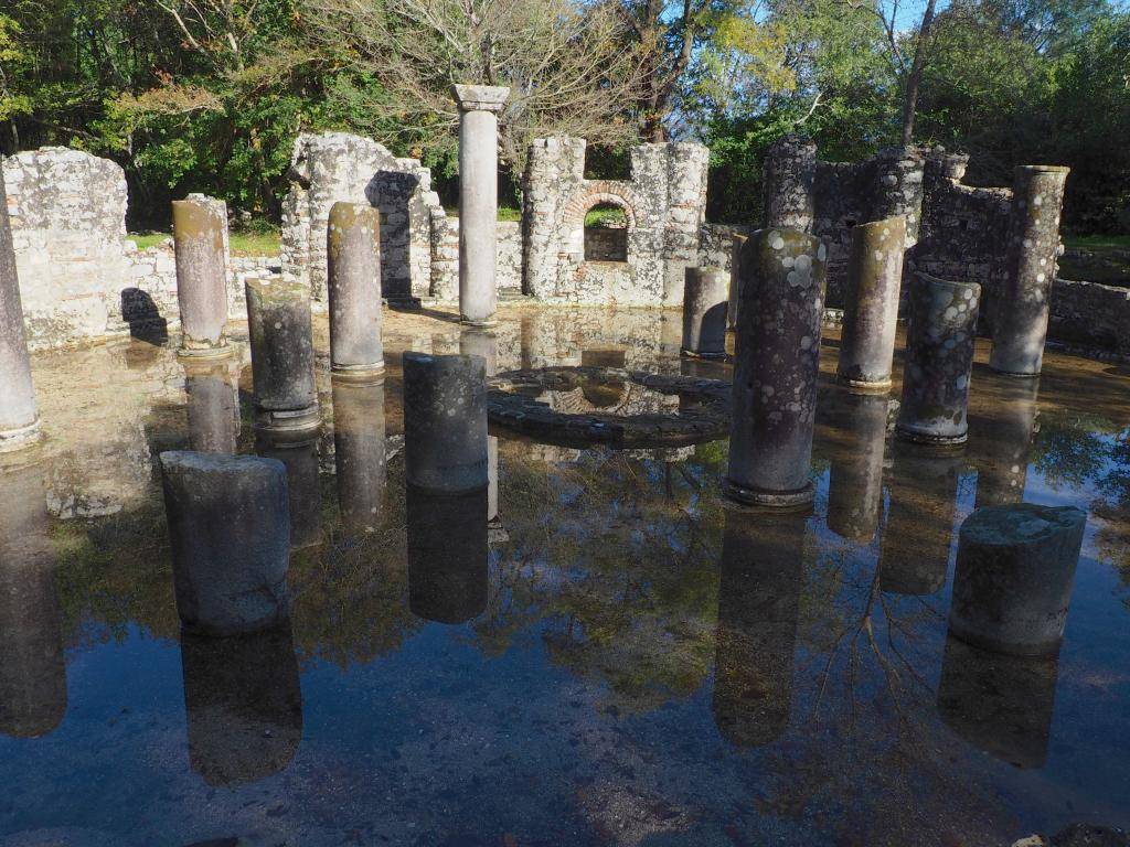 The baptistery as we found it - all under water