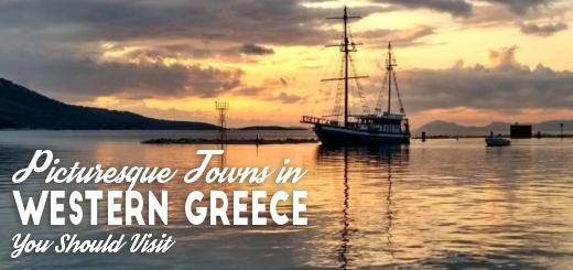 The mainland coast of Greece has many picturesque towns you should visit by car or motorhome. These towns are cheaper to reach than the famous Greek islands. [Photo is of a sunset behind a large sailing boat in Plataria.]