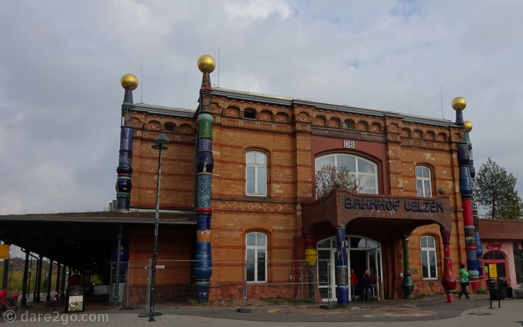 The train station in Uelzen was transformed by the famous architect and artist Hundertwasser.
