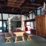 Lübeln: inside of the big hall of the "Heimathaus" in the Rundling Museum.
