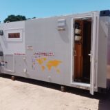 Our shelter (the habitation box) has finally arrived in Renmark, South Australia