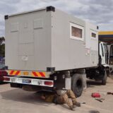 Last adjustments of the bolts for the kinetic movement, but basically the truck is ready to leave the engineering business.