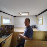 Germany: once again we stripped down the interior of the camper, cleaned it thoroughly, repainted the walls, and even repainted some of the cupboards.