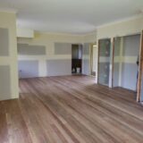 Mullumbimby: finally some sign of progress. The floors are back in and the walls are lined with plasterboard again, ready to be painted. The kitchen still needs to be installed, the bathroom re-tiled, and, and... It's still a long way to go!